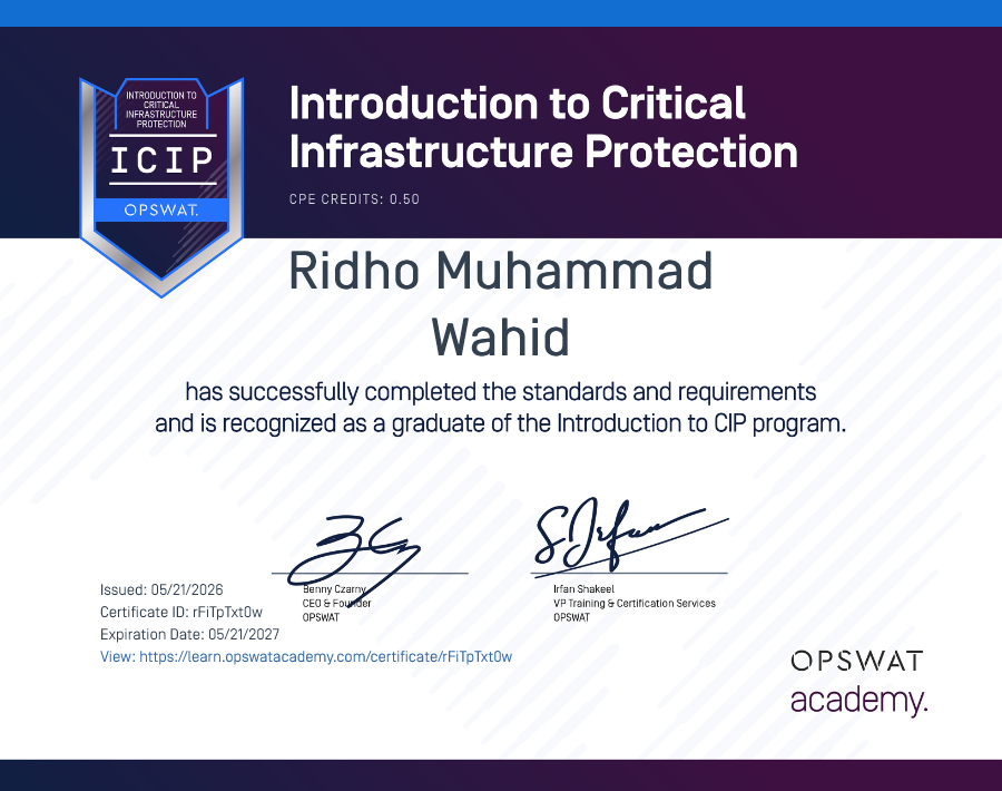 Sertifikat Graduate of the ICIP Program